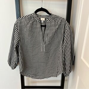 a new day Black and White Checkered Blouse XS